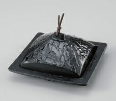 アルミ製品 角陶板黒蓋付 [外寸16.4 x 16.4 x 8.4cm] アルミ (7-918-37) 【料亭 旅館 和食器 飲食店 業務用】
