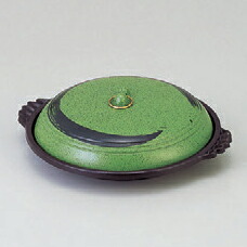アルミ製品 ｼﾞｬﾝﾎﾞ陶板ｱﾘｿ(ﾌｯ素加工)30cm [30φ x 9.5cm] アルミ (7-918-33) 【料亭 旅館 和食器 飲食店 業務用】