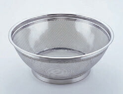 ボール・バット 18-8浅型ざる ｽﾃﾝﾚｽ 33cm [35.5φ x 13cm] ST (7-966-5) 【料亭 旅館 和食器 飲食店 業務用】