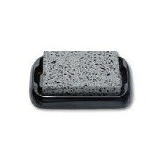 鉄器 熔岩石焼ｾｯﾄ(大) [29.5 x 19 x 3.8cm ・石板 22 x 15 x 1.8 cm] (7-919-25) 【料亭 旅館 和食器 飲食店 業務用】