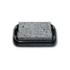 鉄器 熔岩石焼ｾｯﾄ(中) [25 x 16 x 3.8cm ・石板 18 x 13 x 1.8 cm] (7-919-26) 【料亭 旅館 和食器 飲食店 業務用】