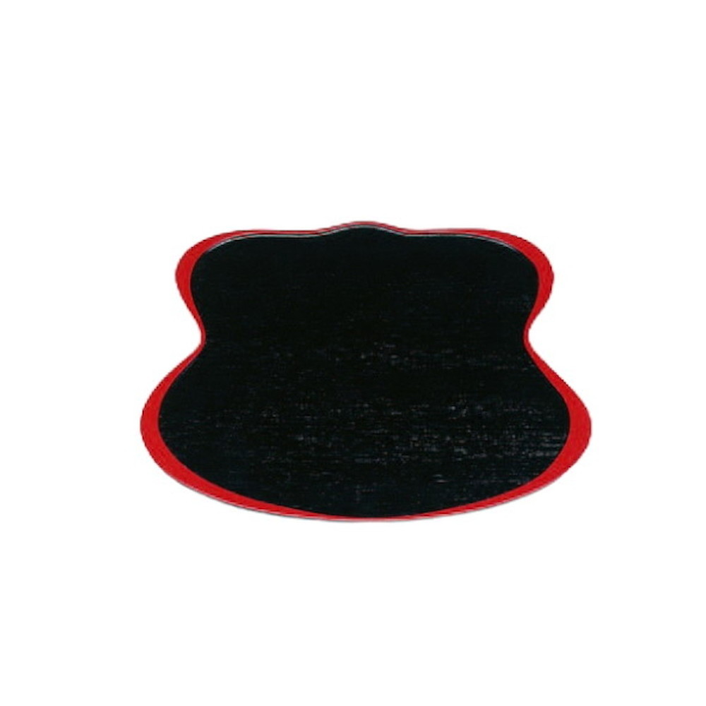 尺３寸ひさご盆　黒天朱 [38.6&times;36.5&times;1cm] | 業務用 おしゃれ かわいい かっこいい シンプル モダン お盆 懐石料理 定食 ホテル カフェ｜せともの本舗