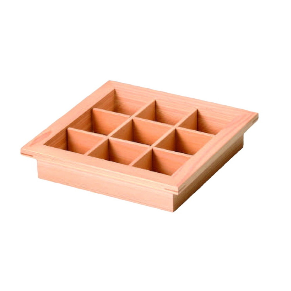 桃山松花堂　９ツ切（井桁仕切付） [24×24×5cm] | 料亭 おしゃれ かわいい 定食 セット 松花堂 弁当 懐石料理 仕出し弁当 仕出し用 お節 おせち料理 お正月