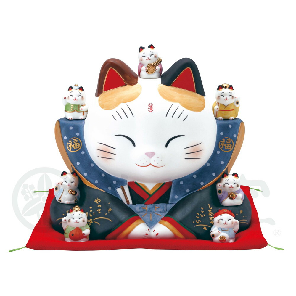 招き猫 彩絵七福神福助招き猫 7サイズ 額さ 22cm 招き猫 ねこ Cat 縁起物 お御土産 愛くるしい 乙 装飾品 入り飾り 開運 専門職横行 お上裏付け 呪物 まねきねこ 土産 到来物 贈呈 開店祝言 Cobatco Com