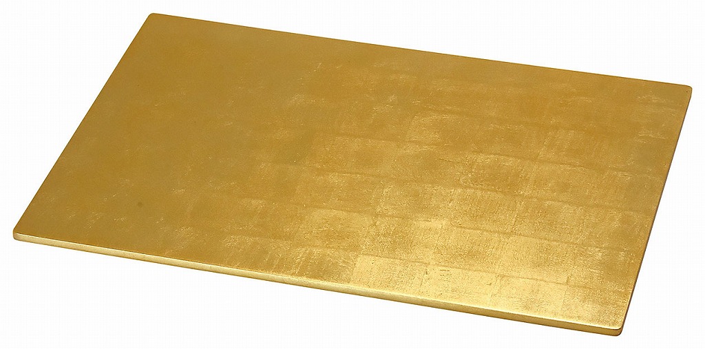 金色長角敷膳　大 [約43×31×t0.6cm] | 和食 料理 定食 懐石料理 演出 テーブルウエア テーブルマット 懐石マット ランチョンマット