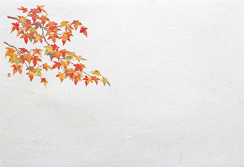 尺５雲竜和紙懐石まっと　四季 紅葉 (100枚入) [約31×45cm] | 和食 料理 定食 懐石料理 演出 テーブルウエア テーブルマット 懐石マット ランチョンマット