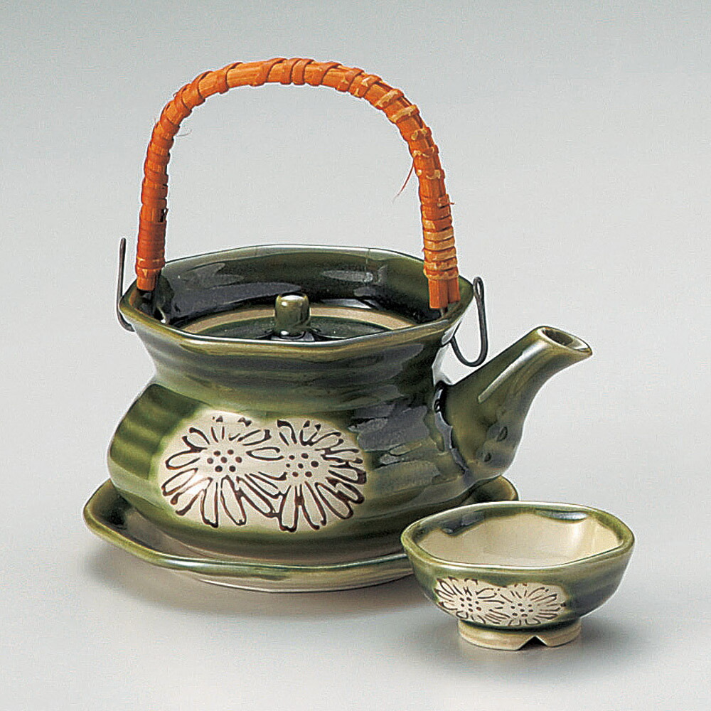 楽天市場】【瀬戸織部】土瓶蒸し「菊」※瀬戸赤津焼 : 干支お雛様のせと