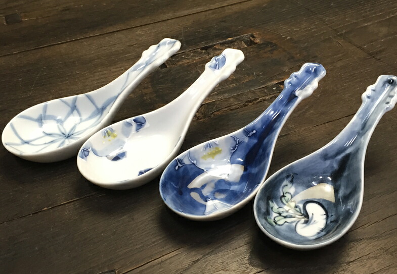 楽天市場】九谷焼 レンゲセット 四季の花/青郊窯＜和食器 れんげ 人気