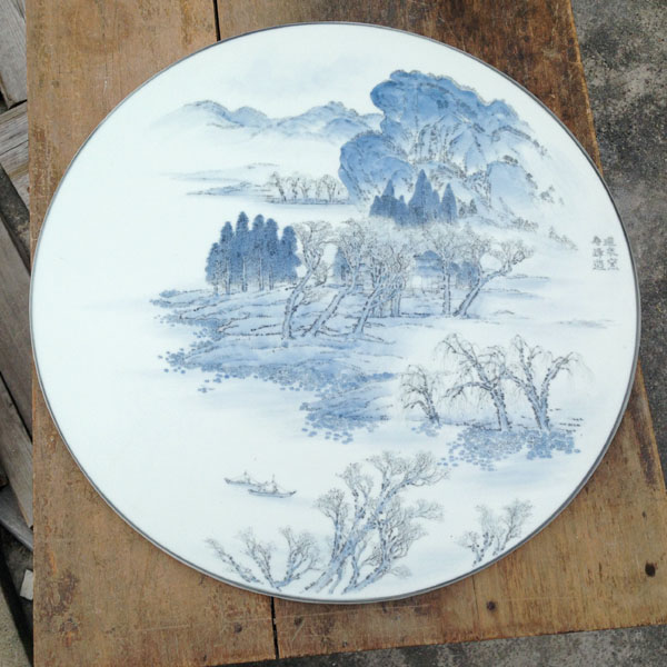 【前任者寿悦】彩絵陶板（風景）
