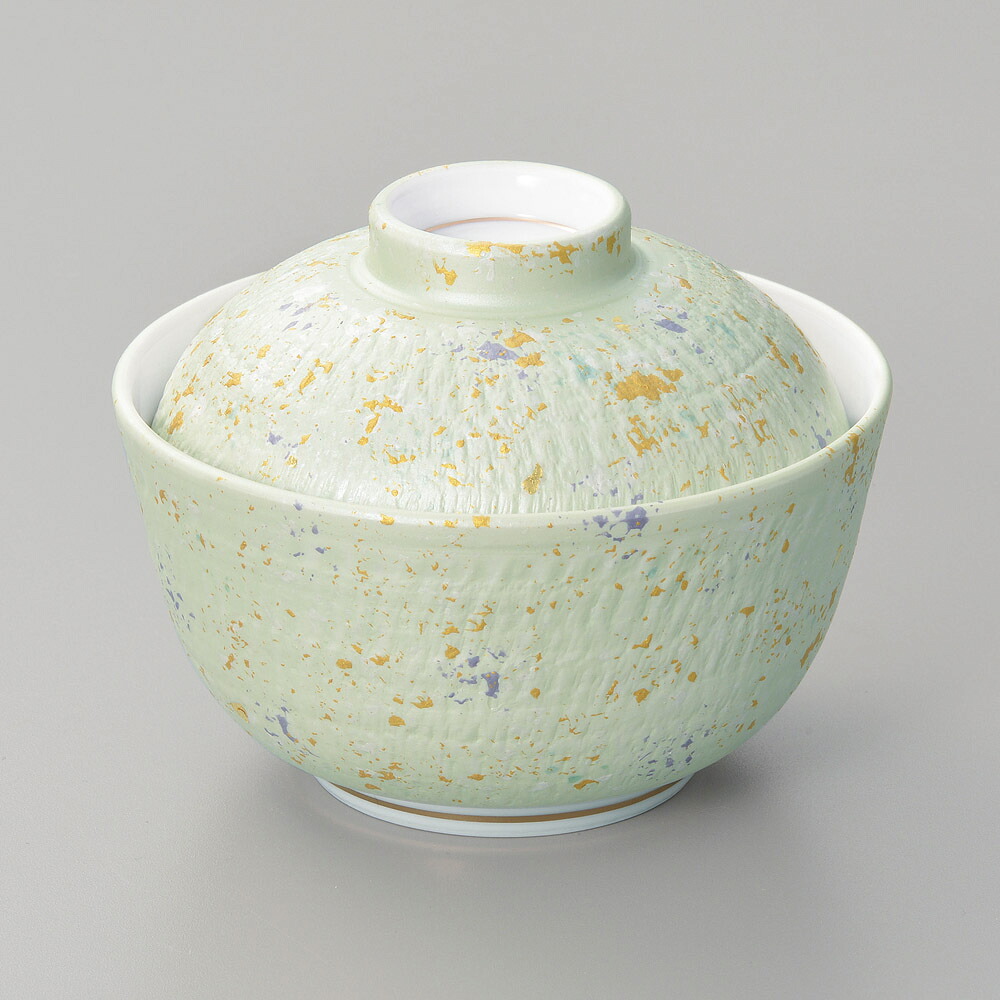 緑とちり煮物碗