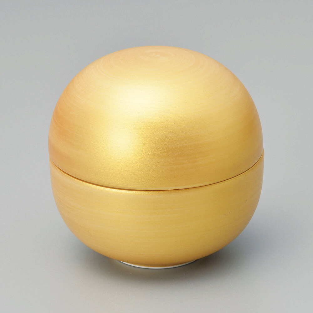 金彩丸蓋物