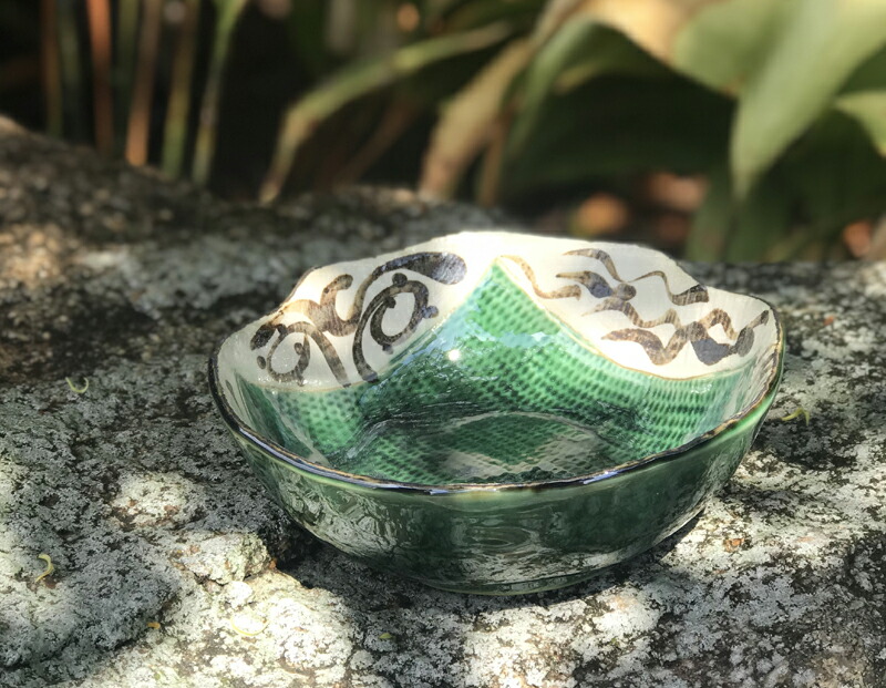 総織部　櫛目皿 ５枚組 楽天市場】総織部 櫛目 正角 取皿 織部焼 角皿 : 干支お雛様のせ