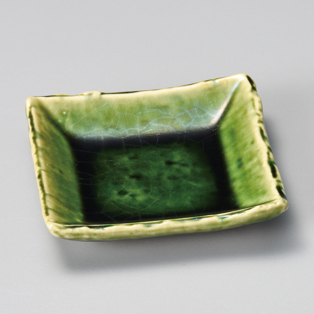 楽天市場】総織部 櫛目 正角 取皿 織部焼 角皿 : 干支お雛様のせともの市場