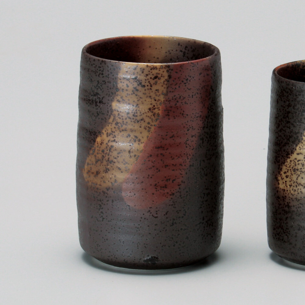 楽天市場】緋襷 ひだすき 湯呑 径7cm×高9.5cm 2客セット 化粧箱入