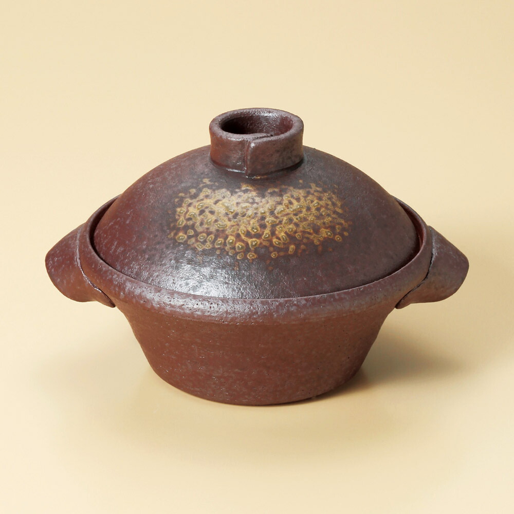 焼締５.５号鍋（萬古焼）