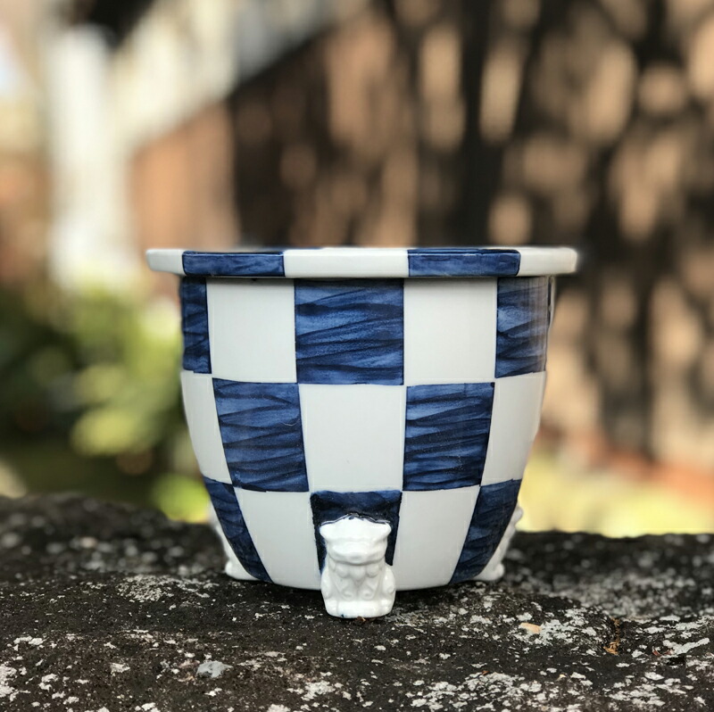 楽天市場】3号 山水画 落款 幸峰 盆栽鉢 八角 植木鉢 : 干支お雛様のせ