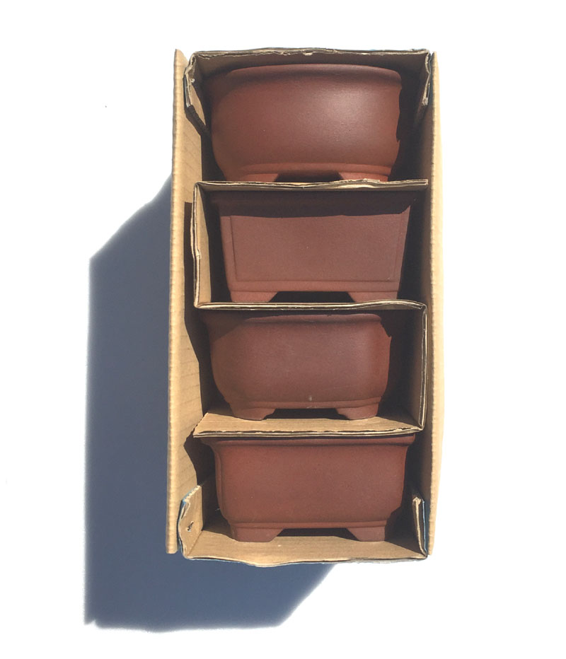 楽天市場】文山 3.5号4点セット 色釉 さつき鉢 箱入 和風 植木鉢