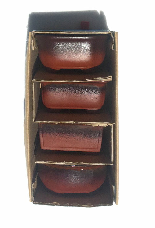 楽天市場】文山 3.5号4点セット 赤絵山水 さつき鉢 箱入 和風 植木鉢