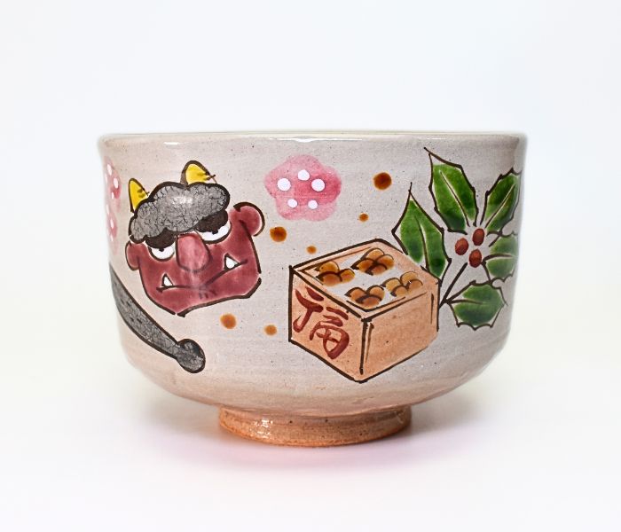 楽天市場】◎【茶器/茶道具 抹茶茶碗 節分】 四方 升型 鬼は外 前田
