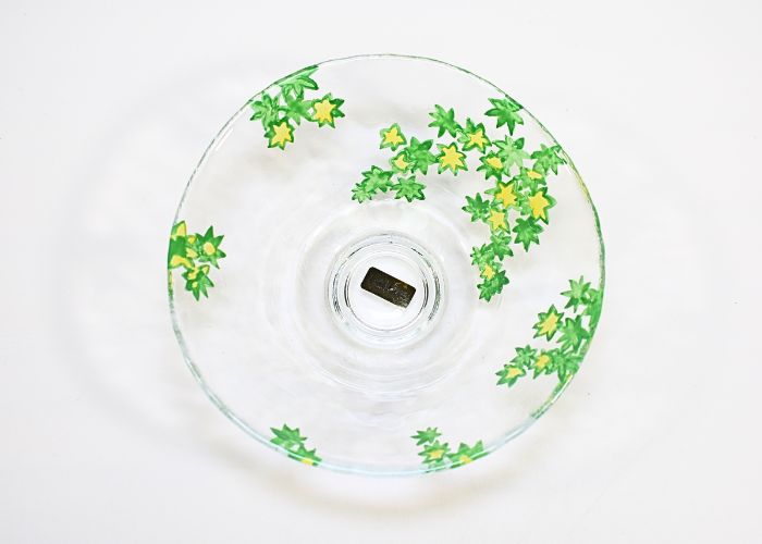 山岡善高 義山 硝子抹茶碗 「青楓」(超耐熱)【硝子/茶道具/抹茶碗】