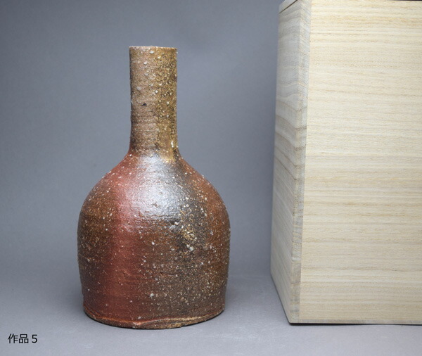 楽天市場】信楽焼 花入今井紫峯 作品20木箱 : せともの屋みさ伝