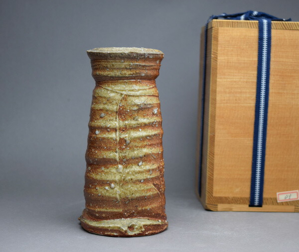 楽天市場】信楽焼 花入今井紫峯 作品20木箱 : せともの屋みさ伝