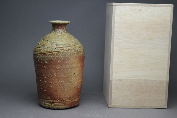 信楽焼 花入 今井紫峯 作品20 木箱