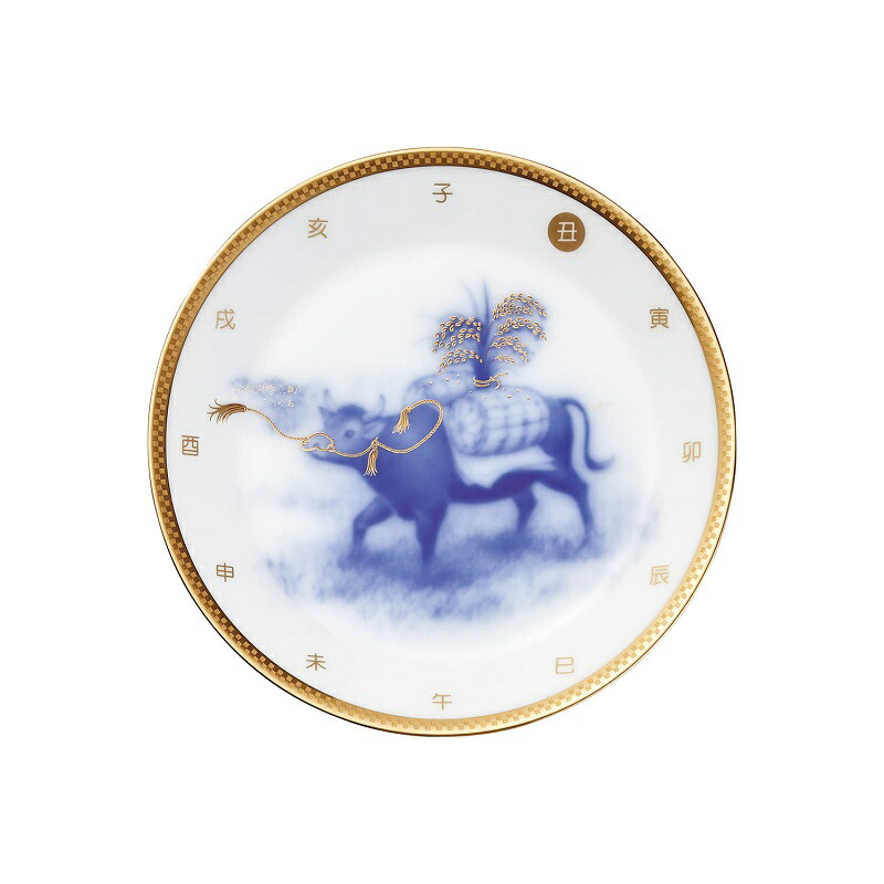 487 大倉陶園　十二支　小皿　皿立て付き　巳1    戌2 未使用 487 大倉陶園 十二支 小皿 皿立て付き 巳1 戌2 未使用
