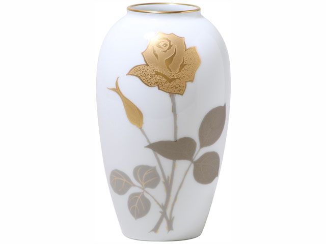 【未使用　箱付】大倉陶園　花瓶　ロイヤルローズ　　19cm 楽天市場】大倉陶園 ロイヤルローズ 19cm花生 : せともの屋みさ伝