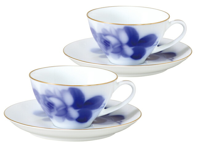 楽天市場】大倉陶園 ブルーローズ ティー・コーヒー碗皿（カップ