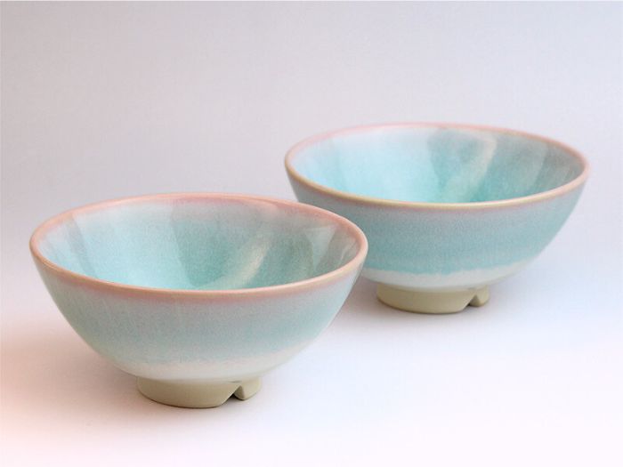 楽天市場】萩焼 茶碗 mint まめ碗5客セット 木箱入り 椿萩窯 青 ギフト