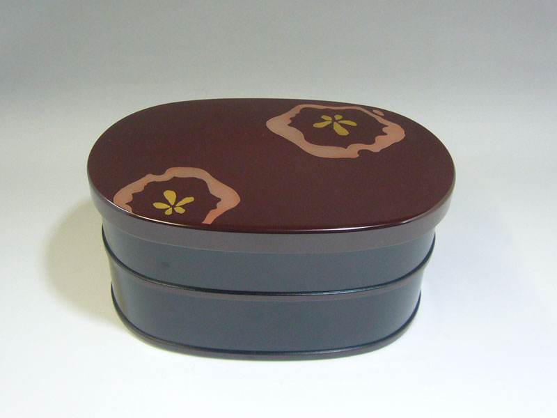 山中漆器 7.0寸 小判お好み重 京梅（うるみ）