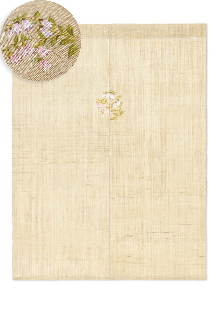 /クーポンOFF!\送料無料/洛柿庵\花紋のれん「ほたるぶくろ」(高さ120cm)・・・・・\お得!クーポンOFF!/タペストリー&のれん全品!|せとものや