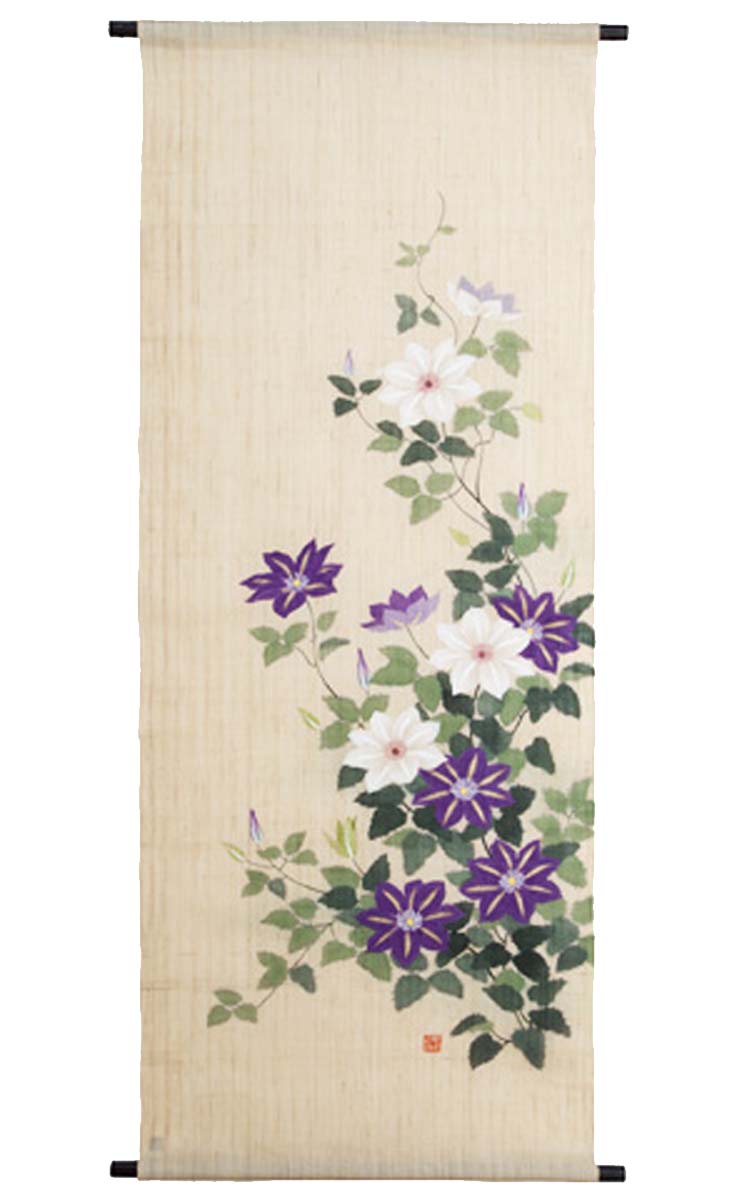【15%OFF】貨物輸送無料＜洛柿庵＞アラス「鉄線花」*初夏・夏用＜長さ150浪花節的＞●●●●●●【室内装飾】細 アラス【アラス 飾りもの】室内装飾 アラス【アラス 室内装飾】和 今めかしい