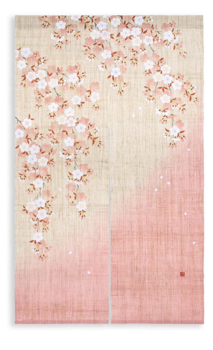 楽天市場】【クーポンOFF】送料無料＜洛柿庵＞手描きのれん「円月の梅