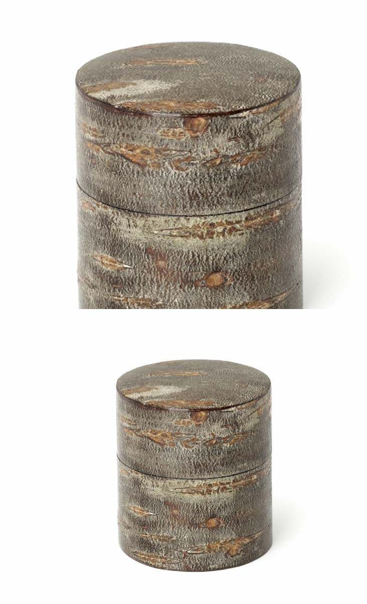 （ クーポン券 ）＃30290（ 100g ）藤木伝四郎「総皮茶筒」（平）霜降皮（8.2×9.3）・・・・・【茶筒 桜皮捏ち上げる】茶筒 樺材【角館 桜皮捏ち上げる】まげわっぱ 弁当箱 丸【まげわっぱ 弁当箱 丸 小】まげわっぱ 弁当箱 楕円面【秋田 大館 曲げわっぱ】