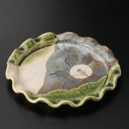 楽天市場】美濃焼 玉山窯 織部椿絵 銘々皿揃 : ベルセーブ