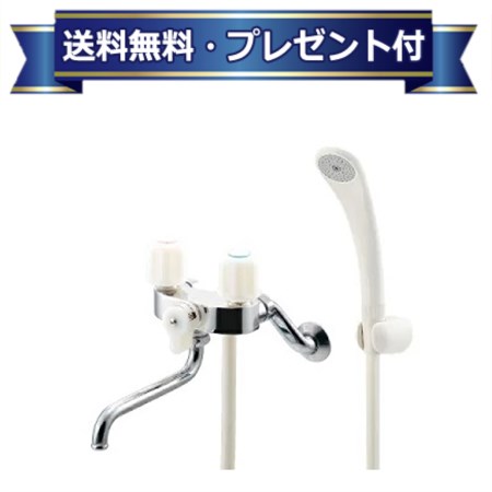 プレゼント付き [139-801]KAKUDAI/カクダイ 2ハンドルシャワー混合栓〈1398Sの後継品〉