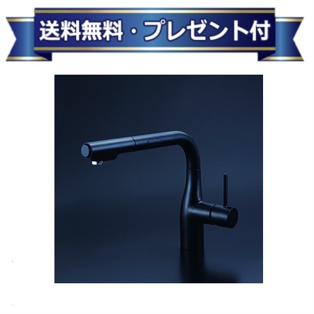 プレゼント付き [KM6111ZDECM5]KVK キッチン水栓 電池タイプ シングルシャワー付混合栓 センサー付 寒冷地用｜設備プラザ