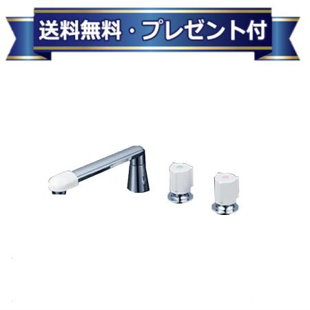 プレゼント付き [KM87GTLNCU]KVK 水栓金具 2ハンドル混合栓 ナット接続 〈KM87GTLCUの後継品〉
