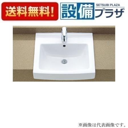 [L-2150FC+AM-300T+LF-WN7SFL]INAX/LIXIL はめ込み角形洗面器 厚地の外套カウンタ式 自動小銃水栓 アク活動力遣りかた 壁水・床水抜き