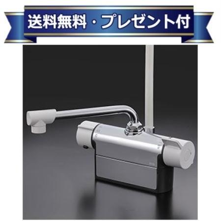 プレゼント付き [FTB200DPFR3]KVK デッキ形サーモスタット式シャワー FTB200シリーズ 取付けピッチ100mm 300mmパイプ付
