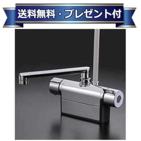 ＼6月押さえる！最高限度100%Pうしろ側／差し上げ物付き添い人 [FTB200DW1TH]KVK 甲板形サーモスタット式シャワー 撥水サーモ続きもの 冷ややかさ地用 190粍配管付
