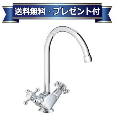プレゼント付き[JP257904]グローエ コスタ 2ハンドルキッチン混合栓 クロスハンドル 寒冷地仕様〈JP257903の後継品〉｜設備プラザ