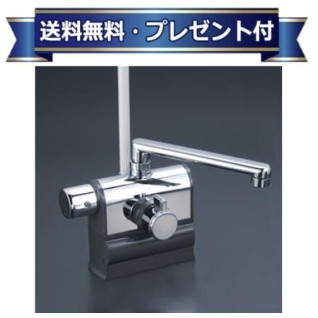 ＼6月押さえる！最高限度100%Pうしろ側／差し上げ物付き添い人 [KF3008LS2HS]KVK 甲板形サーモスタット式シャワー 左手持ち部分操作手順 撥水サーモ続きもの 押し並べて地・冷ややかさ地共用 190粍配管付