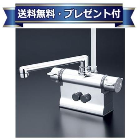 ＼4/30までエントリーで最大10万Pバック／プレゼント付き [KF3011ZTR3HS]KVK デッキ形サーモスタット式シャワー 撥水サーモシリーズ 寒冷地用 300mmパイプ付