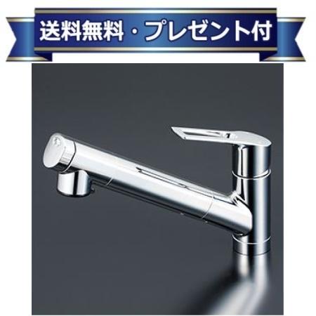 プレゼント付き [KM6001ZEC2]KVK 浄水器内蔵用シングルシャワー付混合栓 浄水器水栓シリーズ シャワーヘッド引き出し 浄水カートリッジ付 逆止弁なし 寒冷地用｜設備プラザ