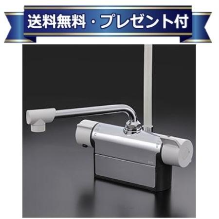 ＼4/30までエントリーで最大10万Pバック／プレゼント付き [FTB200DWP2R2]KVK デッキ形サーモスタット式シャワー 取付ピッチ120mm 240mmパイプ付 寒冷地用〈KF771ZYR2の後継品〉