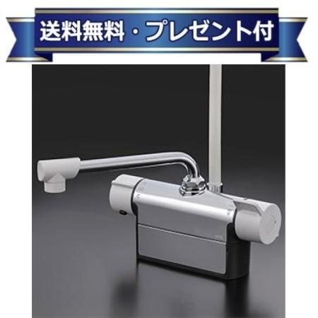 プレゼント付き [FTB200DWP2R3]KVK デッキ形サーモスタット式シャワー 取付ピッチ120mm 300mmパイプ付 寒冷地用〈KF771ZYR3の後継品〉
