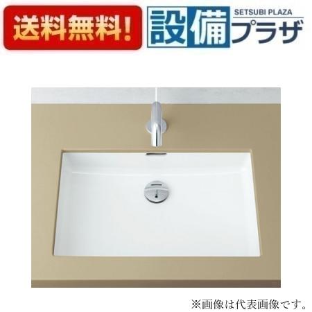 [L-2250+LF-YE340SY+LF-3VK&times;2+LF-WN7SCFL+LF-625K]INAX/LIXIL はめ込み角形洗面器 アンダーカウンター式 シングルレバー混合水栓 壁給水・床排水 Sトラップ｜設備プラザ